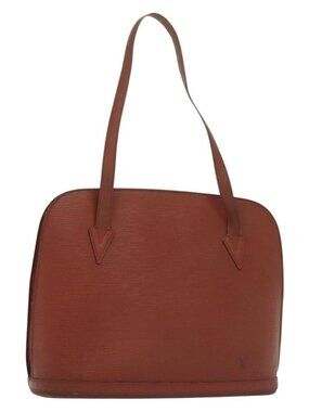 Authentic LOUIS VUITTON Epi Lussac Shoulder Bag Brown M52283 LV